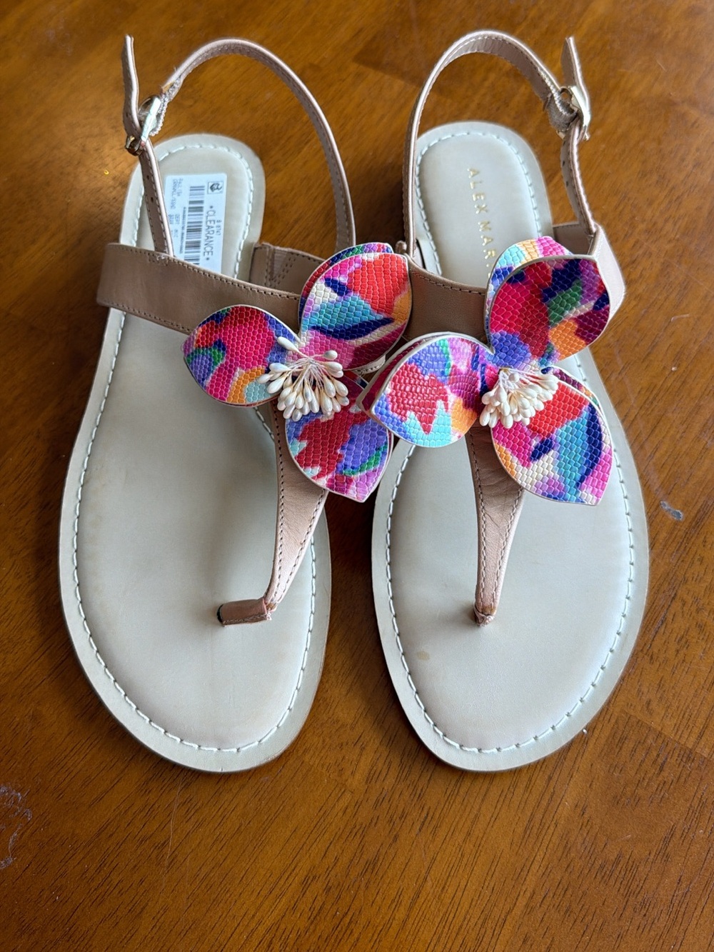 NWT Alex Marie colorful floral sandals